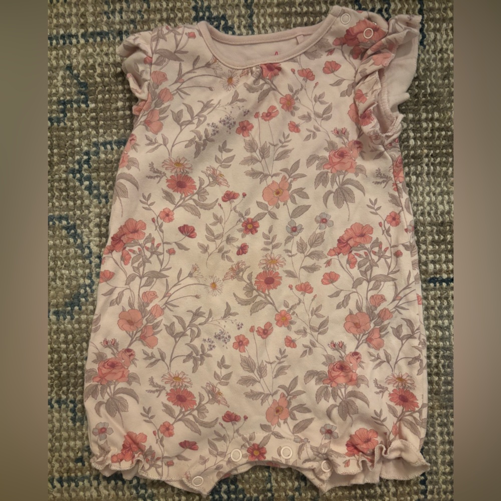 Next Baby Floral Bodysuit in Pink and Cream